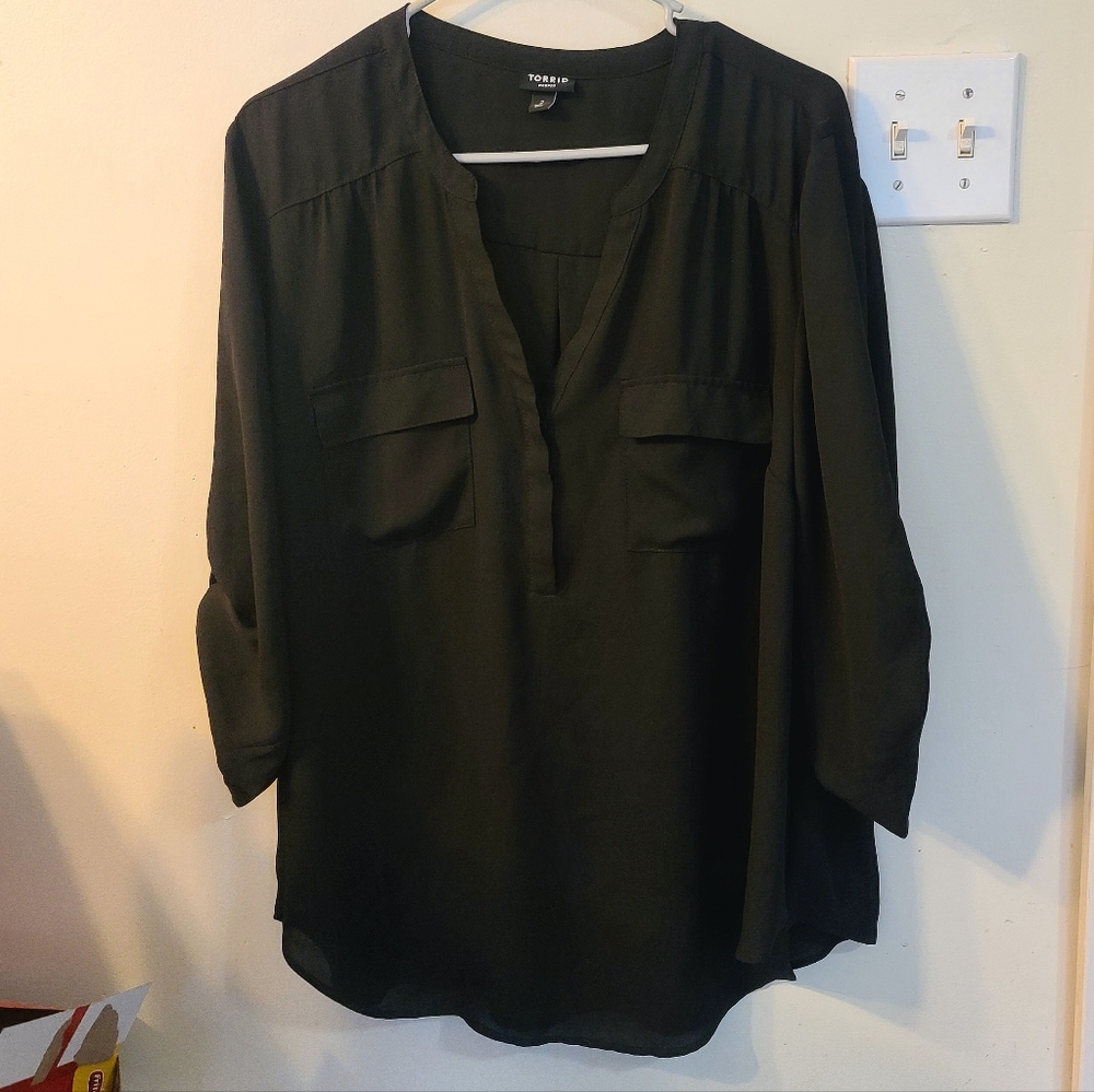 Torrid Black Harper Blouse 2x
